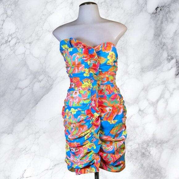 SEVEN WONDERS Eden Mini Dress Blue Floral - Picture 3 of 12